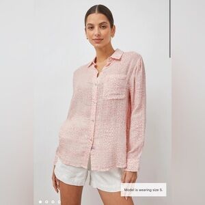 Rails Ellis Shirt Rose Cheetah size S